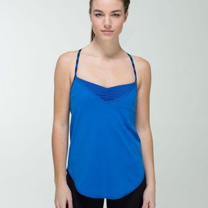 Lululemon Roll Out Tank - size 6, Baroque Blue w/ Mini Hyper Stripe